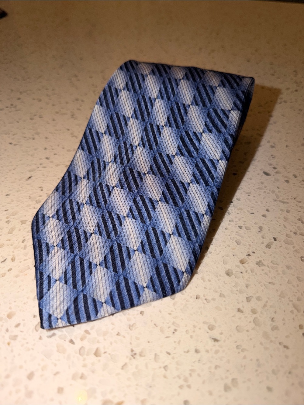 Enrico Capucci Blue Geometric Silk Tie - Picture 2 of 7